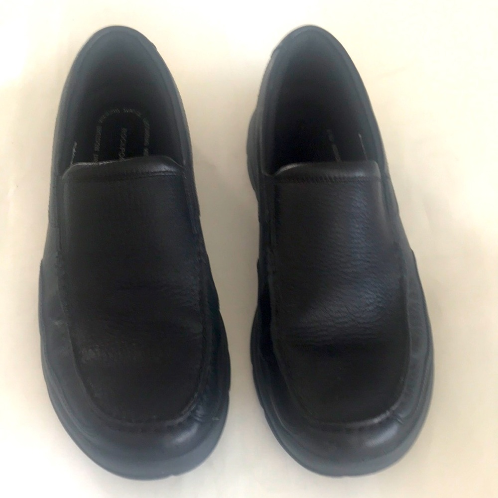 Rockport XCS Mens black leather shoes Size 10
